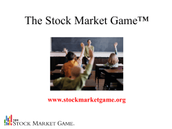 The Stock Market Game™ www.stockmarketgame.org