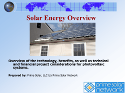 Solar Energy Overview