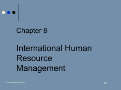 International Human Resource Management Chapter 8