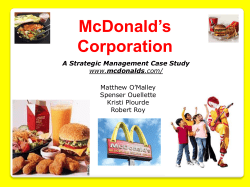 McDonald’s Corporation A Strategic Management Case Study mcdonalds