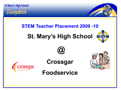 @ St. Mary’s High School Crossgar Foodservice
