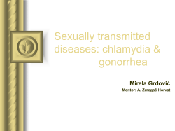 Sexually transmitted diseases: chlamydia &amp; gonorrhea Mirela Grdović