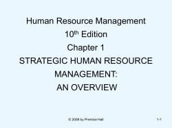Human Resource Management 10 Edition Chapter 1