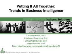 Putting It All Together: Trends in Business Intelligence