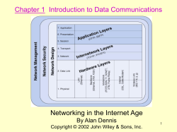 Networking in the Internet Age Chapter 1 Introduction to Data Communications