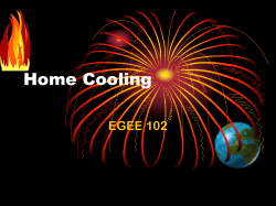 Home Cooling EGEE 102