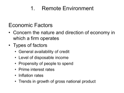 1. Remote Environment Economic Factors