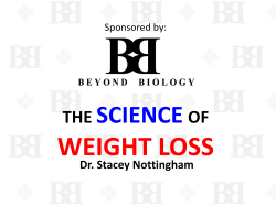 WEIGHT LOSS SCIENCE THE OF