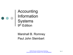 Accounting Information Systems 9