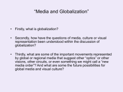 “Media and Globalization”