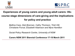 Experiences of young carers and young adult carers: life-