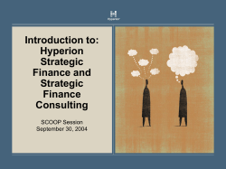 Introduction to: Hyperion Strategic Finance and