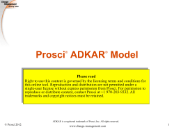 Prosci ADKAR Model