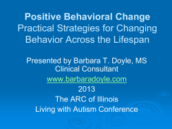 Positive Behavioral Change Practical Strategies for Changing Behavior Across the Lifespan