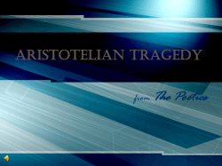 The Poetics Aristotelian Tragedy from