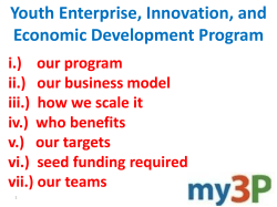 Youth Enterprise, Innovation, and Economic Development Program