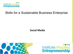Skills for a Sustainable Business Enterprise Social Media