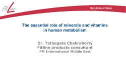 The essential role of minerals and vitamins in human metabolism