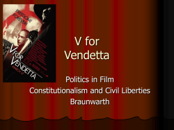 V for Vendetta Politics in Film Constitutionalism and Civil Liberties