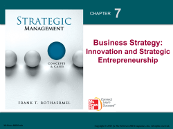 7 Business Strategy: Innovation and Strategic Entrepreneurship