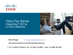 Presentation Title Cisco Fax Server Size 30PT Option 2: Live