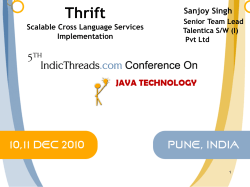 Thrift Sanjoy Singh Scalable Cross Language Services Implementation