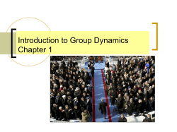 Introduction to Group Dynamics Chapter 1
