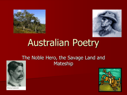 Australian Poetry The Noble Hero, the Savage Land and Mateship