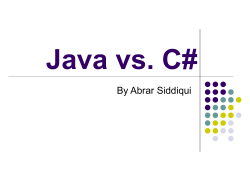 Java vs. C# By Abrar Siddiqui