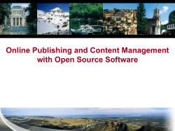 Online Publishing and Content Management with Open Source Software