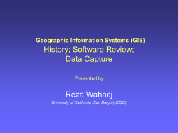History; Software Review; Data Capture Reza Wahadj Geographic Information Systems (GIS)