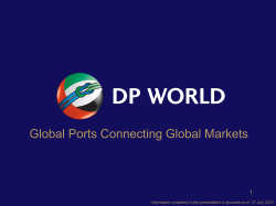 Global Ports Connecting Global Markets 1