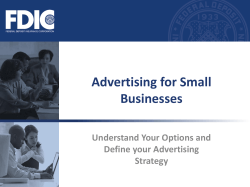 Advertising for Small Businesses Understand Your Options and Define your Advertising