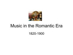 Music in the Romantic Era 1820-1900