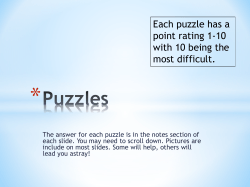 * Each puzzle has a point rating 1-10 with 10 being the