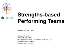 Strengths-based Performing Teams