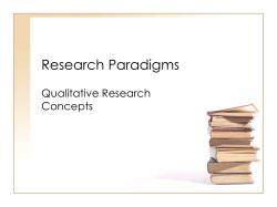 Research Paradigms Qualitative Research Concepts