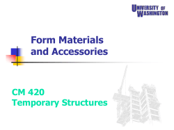 Form Materials and Accessories CM 420 Temporary Structures
