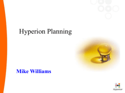 Hyperion Planning Mike Williams