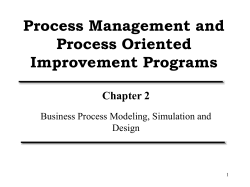 Process Management and Process Oriented Improvement Programs Chapter 2