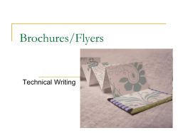 Brochures/Flyers Technical Writing