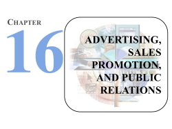 ADVERTISING, SALES PROMOTION, AND PUBLIC