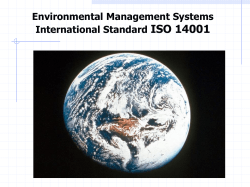 ISO 14001 Environmental Management Systems International Standard