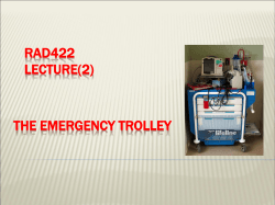 RAD422 LECTURE(2) THE EMERGENCY TROLLEY