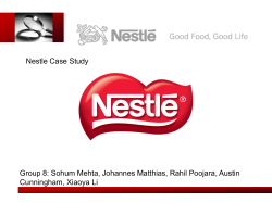 Nestle Case Study Cunningham, Xiaoya Li