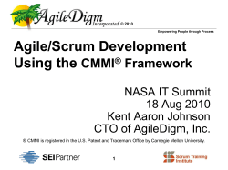 Agile/Scrum Development Using the CMMI Framework
