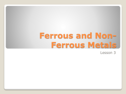 Ferrous and Non- Ferrous Metals Lesson 3