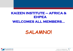 SALAMNO! KAIZEN INSTITUTE – AFRICA &amp; EHPEA WELCOMES ALL MEMBERS…