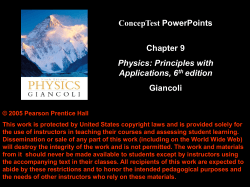 ConcepTest PowerPoints Chapter 9 Giancoli Physics: Principles with