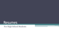 Resumes For High School Students
